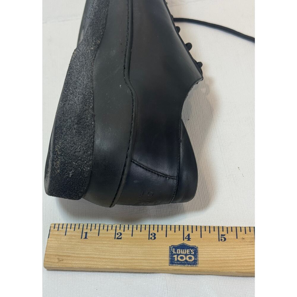 Gucci Black Leather Lace Up Oxford Sneakers Mens 8 / 9.5 US Comfort Casual Logo - Picture 12 of 12